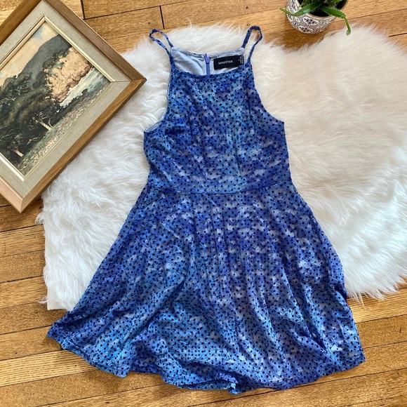 MINKPINK Awe Day Long Lace Overlay Mini Dress - Picture 2 of 6